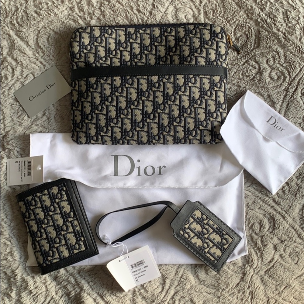 Christian Dior trotter print travel set
